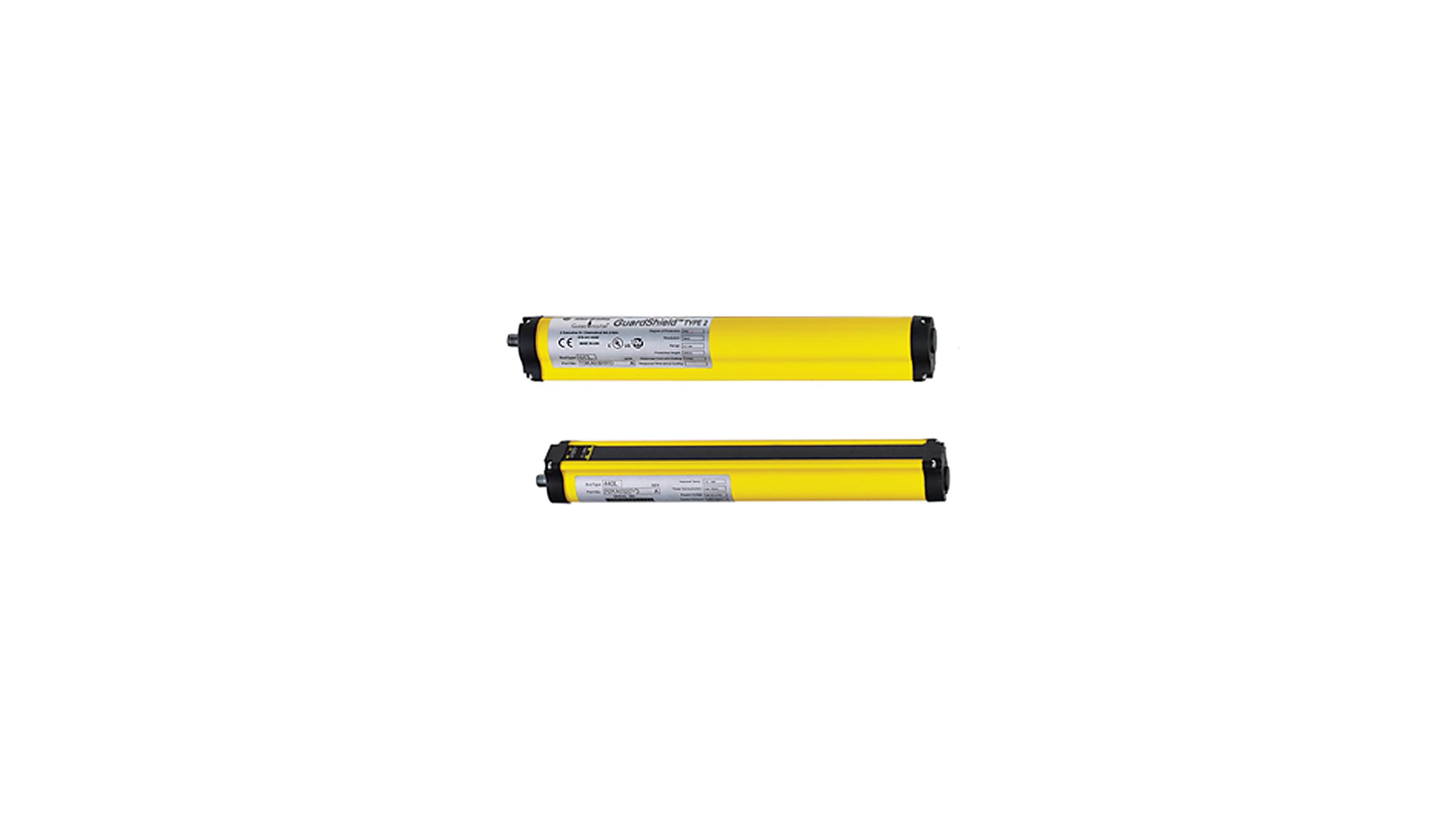 yellow 440L and 445L POC Type 2 Guardshield Type 2 Light Curtains