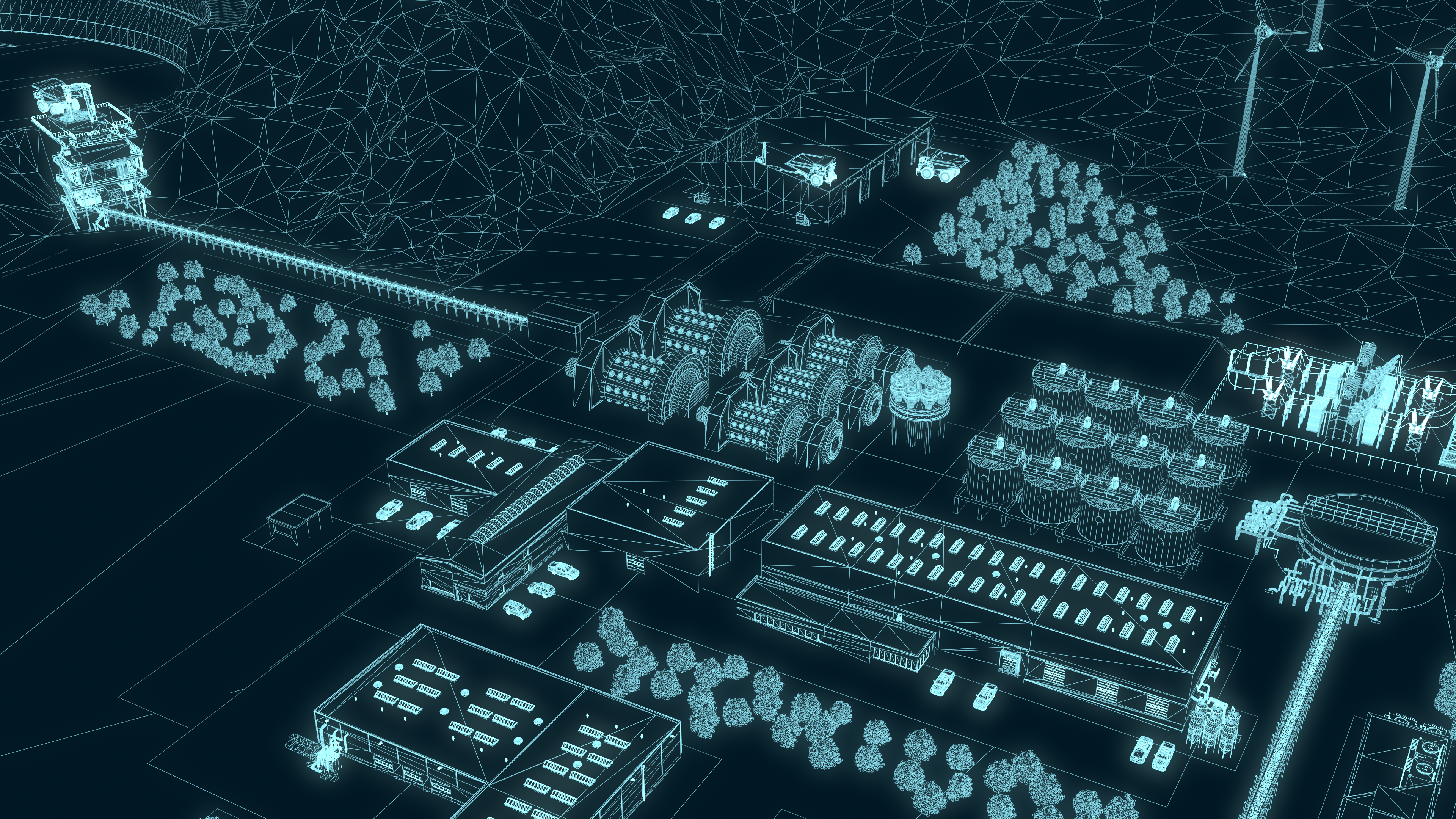 Digital depiction of a mining site
