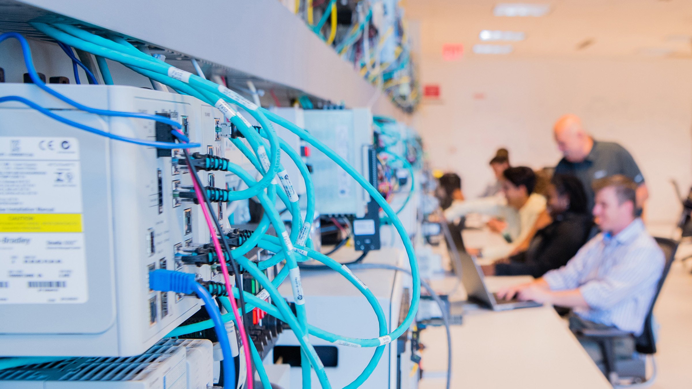 Equipment, students and instructor in training lab at Rockwell Automation on Aug. 16, 2017 in Cleveland, OH.