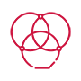 three intertwined red circle outlines